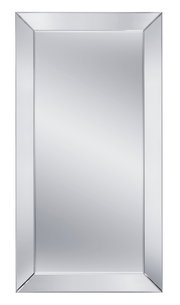 Rechteckiger Spiegel mit abgeschrägtem Rahmen, frontal abgebildet.