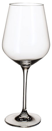 Elegantes Bordeauxkelchglas aus einem 4er-Set, frontal abgebildet.