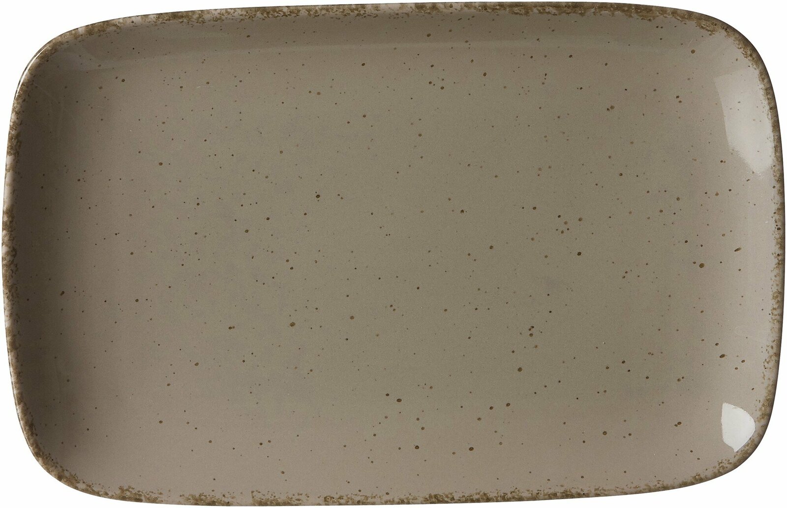 Ritzenhoff & Breker Servierplatte CASA Rechteckige graue Platte mit gesprenkeltem Design, Draufsicht