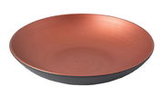 Schale Manufacture 430ml in seitlicher Perspektive, mit einer kupferfarbenen Innenseite und einer dunklen Außenseite.