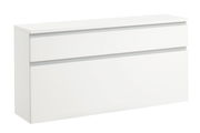 Weißer Hängeschuhschrank in Frontalansicht