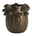 Light&Living Vase LAVCI Bronzefarbene Vase mit erhabenen floralen Mustern, seitliche Perspektive
