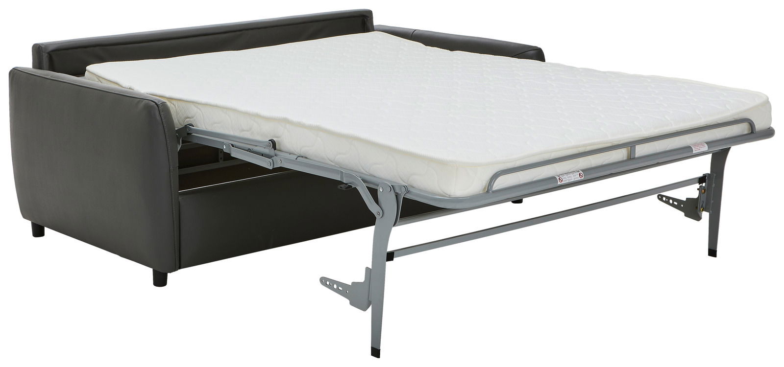 Funktionssofa in ausgeklappter Position, seitliche Perspektive