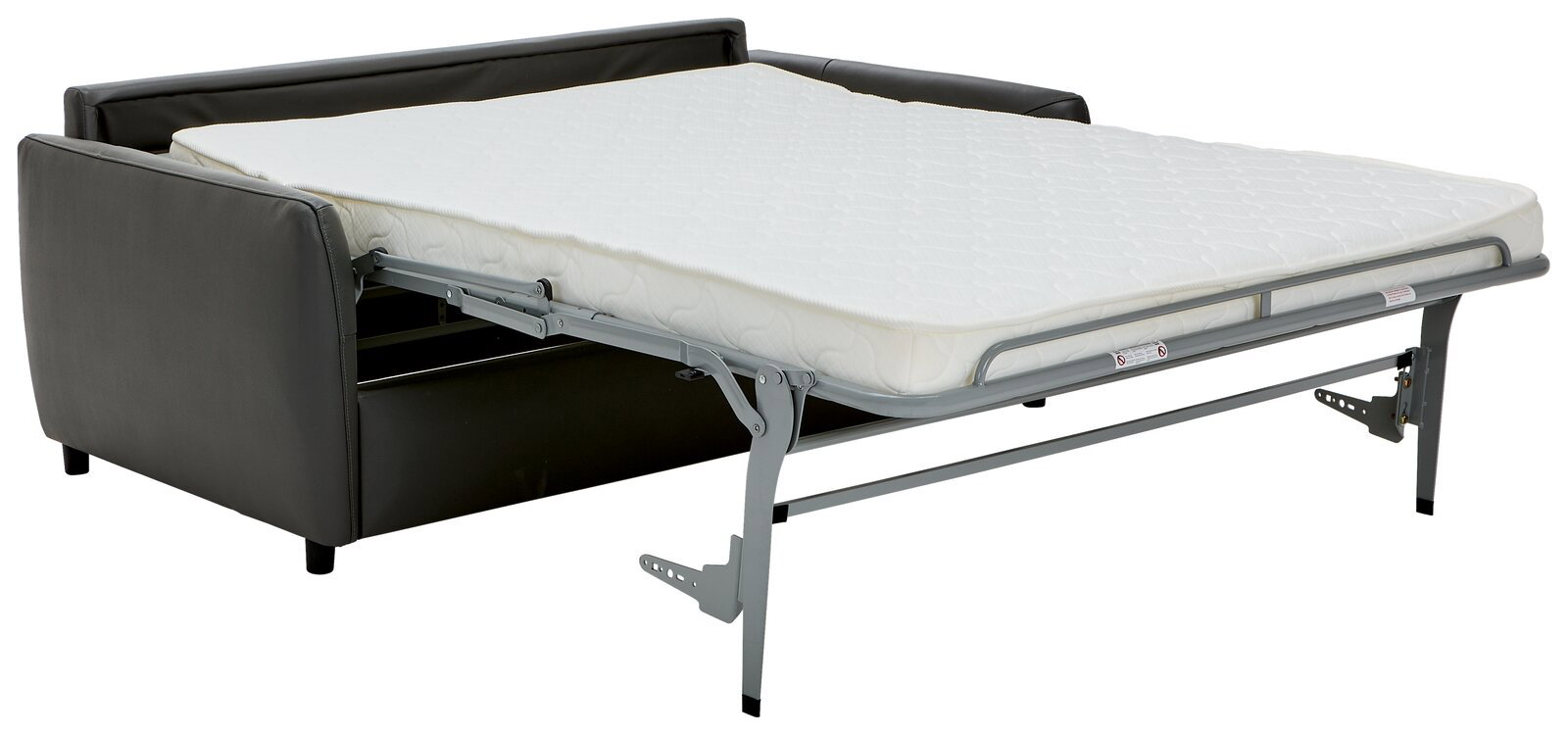 Funktionssofa in ausgeklappter Position, seitliche Perspektive