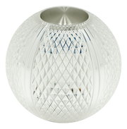 Kugelförmige Tischleuchte AIDA mit facettiertem Glasdesign, Ansicht von oben