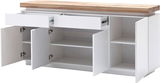 XL-Sideboard mit geöffneten Schubladen und Türen, Ansicht von vorne