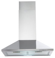 Moderne Edelstahl-Dunstabzugshaube, Frontalansicht