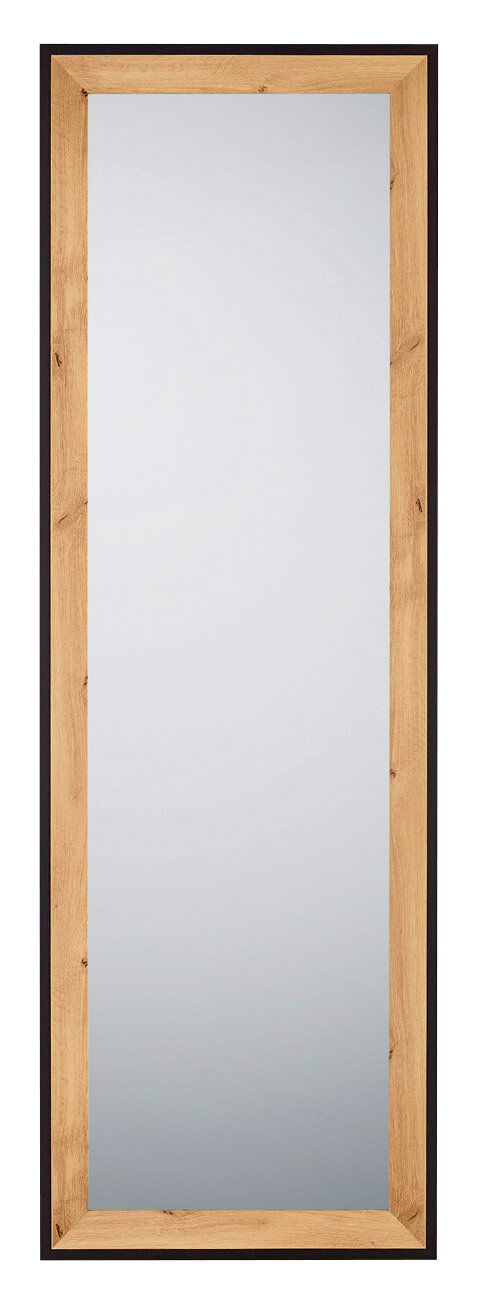 XORA Spiegel BIANKA Rechteckiger Spiegel mit Holzrahmen, frontal betrachtet.