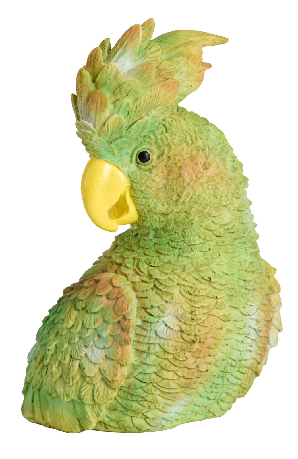 Light&Living Ornament PARROT 21cm Detailreiche grüne Papageienfigur mit gelbem Schnabel, seitliche Perspektive