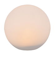 Runde Solarleuchte in Kugelform, frontal betrachtet