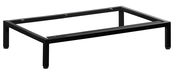 Metalluntergestell in rechteckiger Form, schwarz, aus seitlicher Perspektive fotografiert.