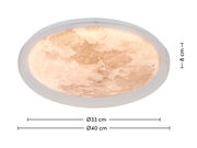 LED-Deckenleuchte mit Mondmotiv, seitliche Perspektive, Durchmesser 40 cm, Höhe 8 cm