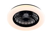 Moderner Deckenventilator mit integriertem Licht, Ansicht von unten