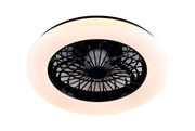 Moderner Deckenventilator mit integriertem Licht, Ansicht von unten
