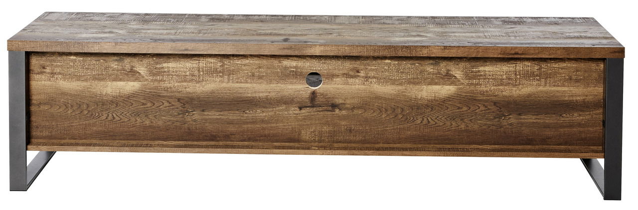 TV-Möbel aus Holz mit Metallbeinen, Frontansicht
