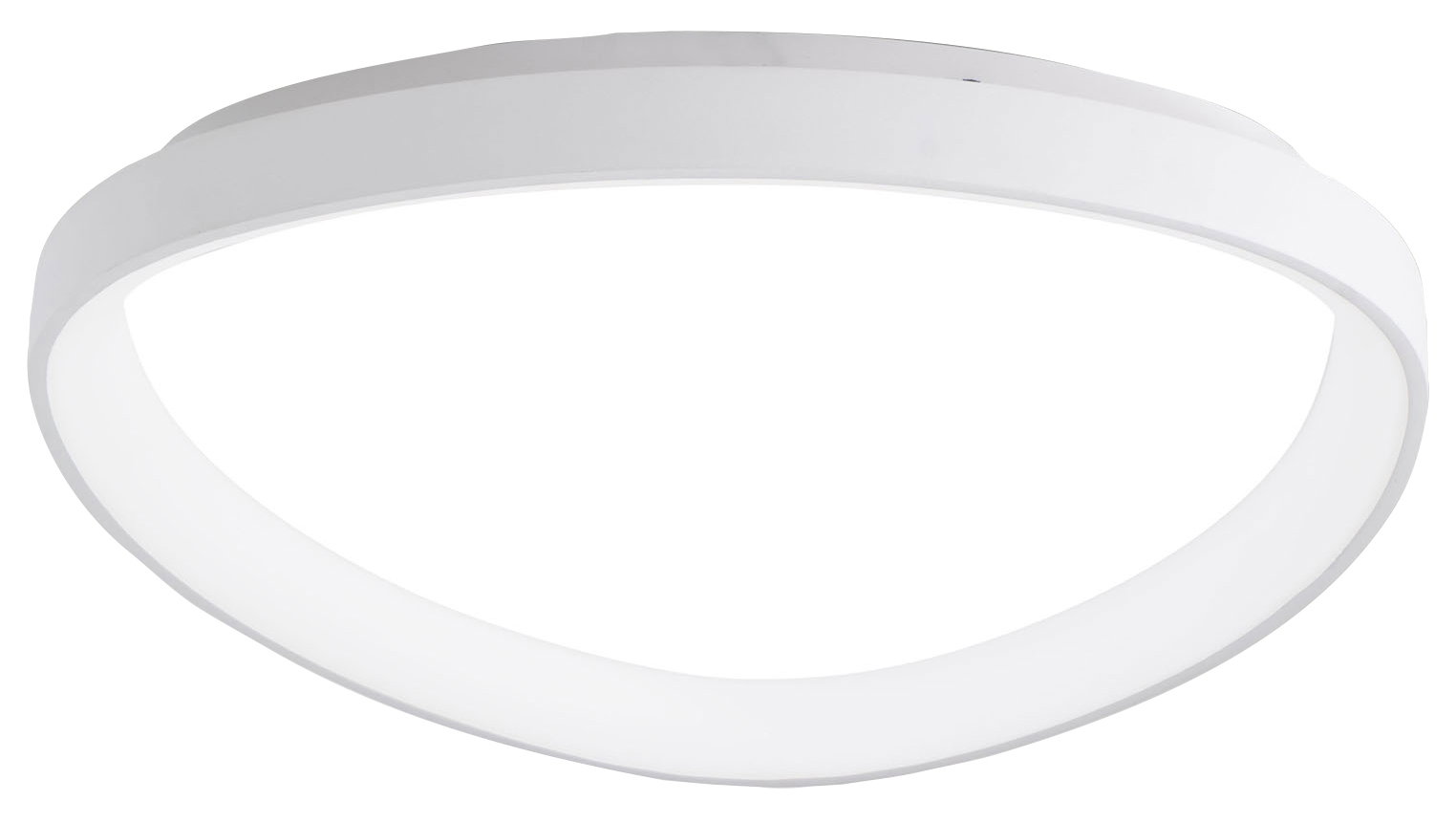 Fabas Luce LED-Deckenleuchte QUIRK Moderne LED-Deckenleuchte in Weiß, seitliche Perspektive