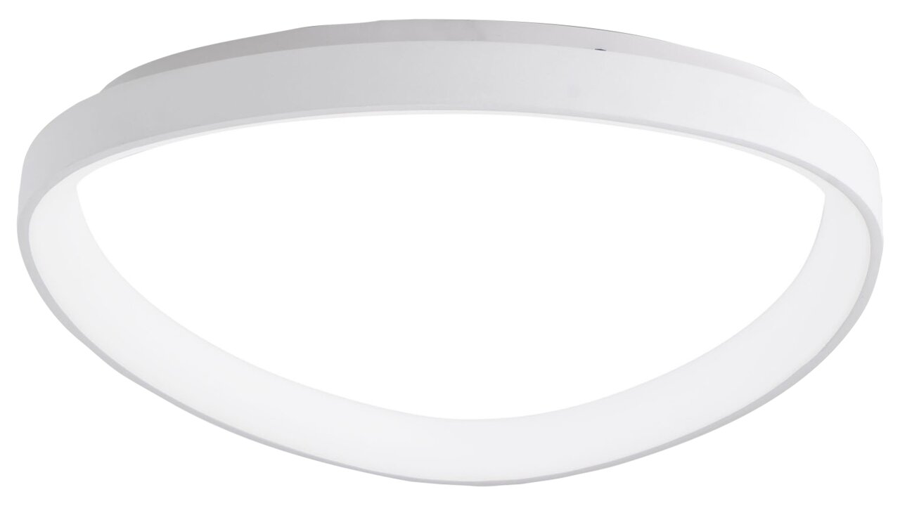 Fabas Luce LED-Deckenleuchte QUIRK Moderne LED-Deckenleuchte in Weiß, seitliche Perspektive