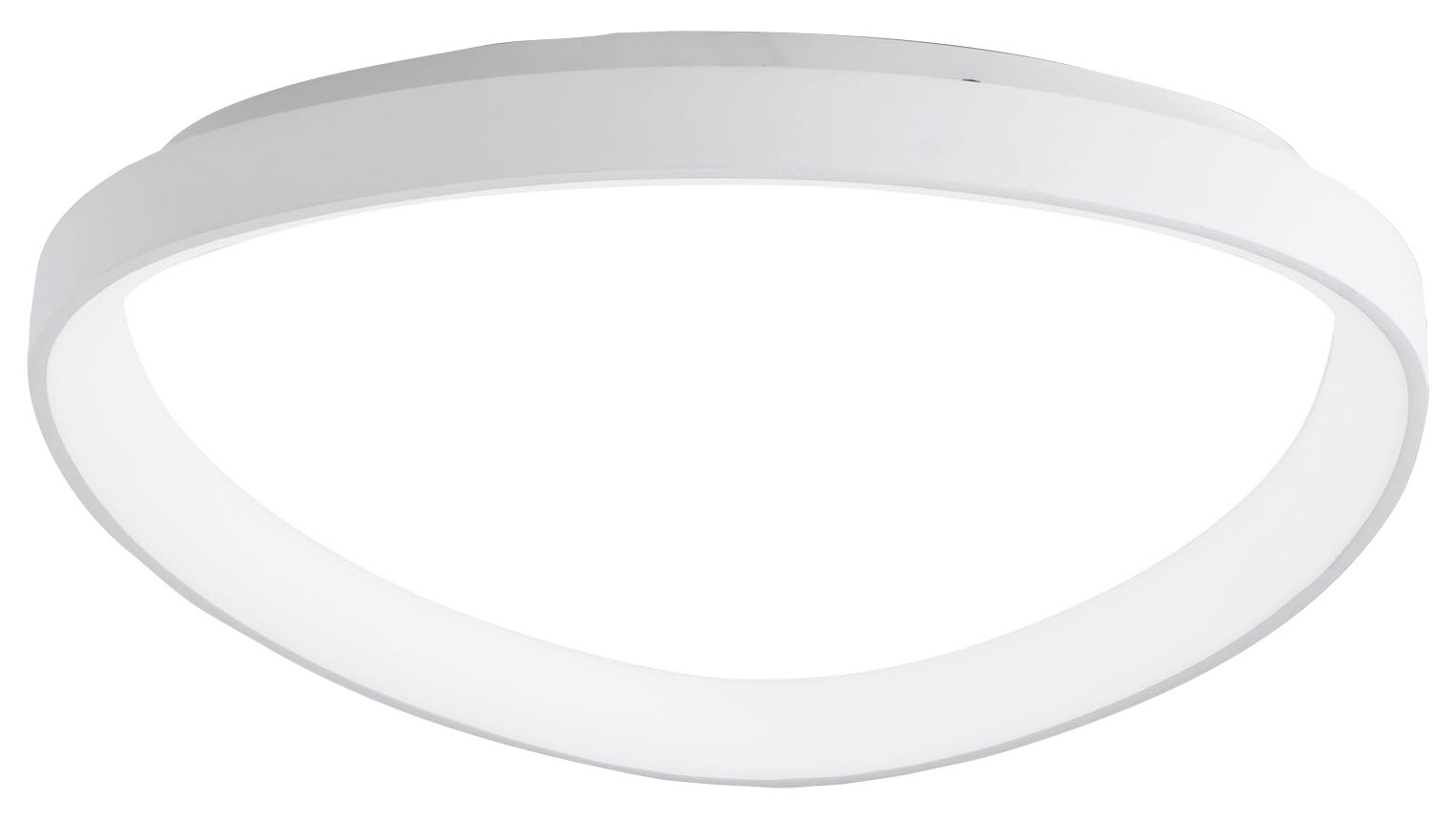 Fabas Luce LED-plafondlamp QUIRK Moderne LED-plafondlamp in wit, zijaanzicht