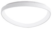 Moderne LED-plafondlamp in wit, zijaanzicht