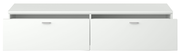 Weißes TV-Lowboard Set one by Musterring TACOMA 2 mit zwei Schubladen, Frontansicht