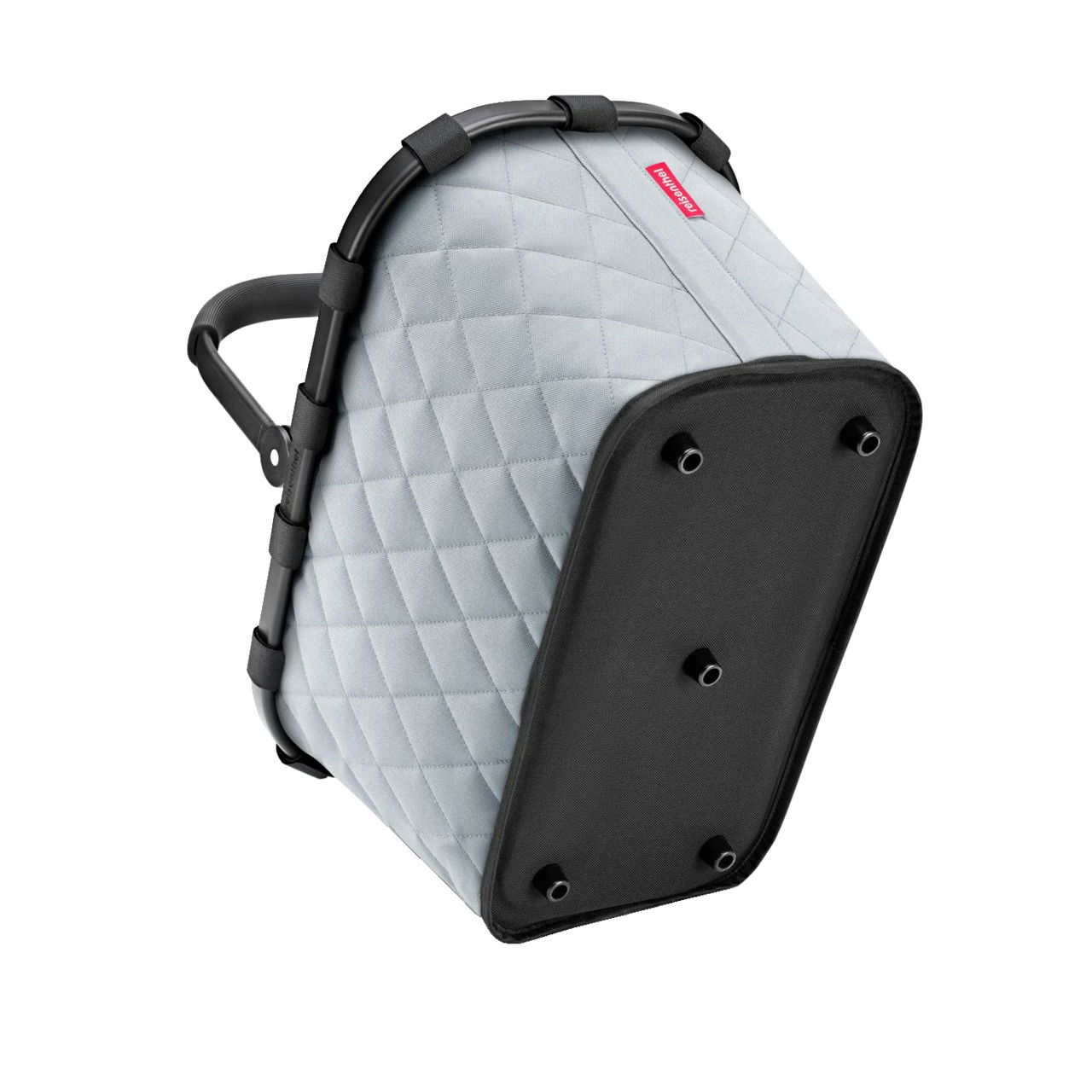 Tragetasche mit rhombenförmigem Muster, seitliche Perspektive