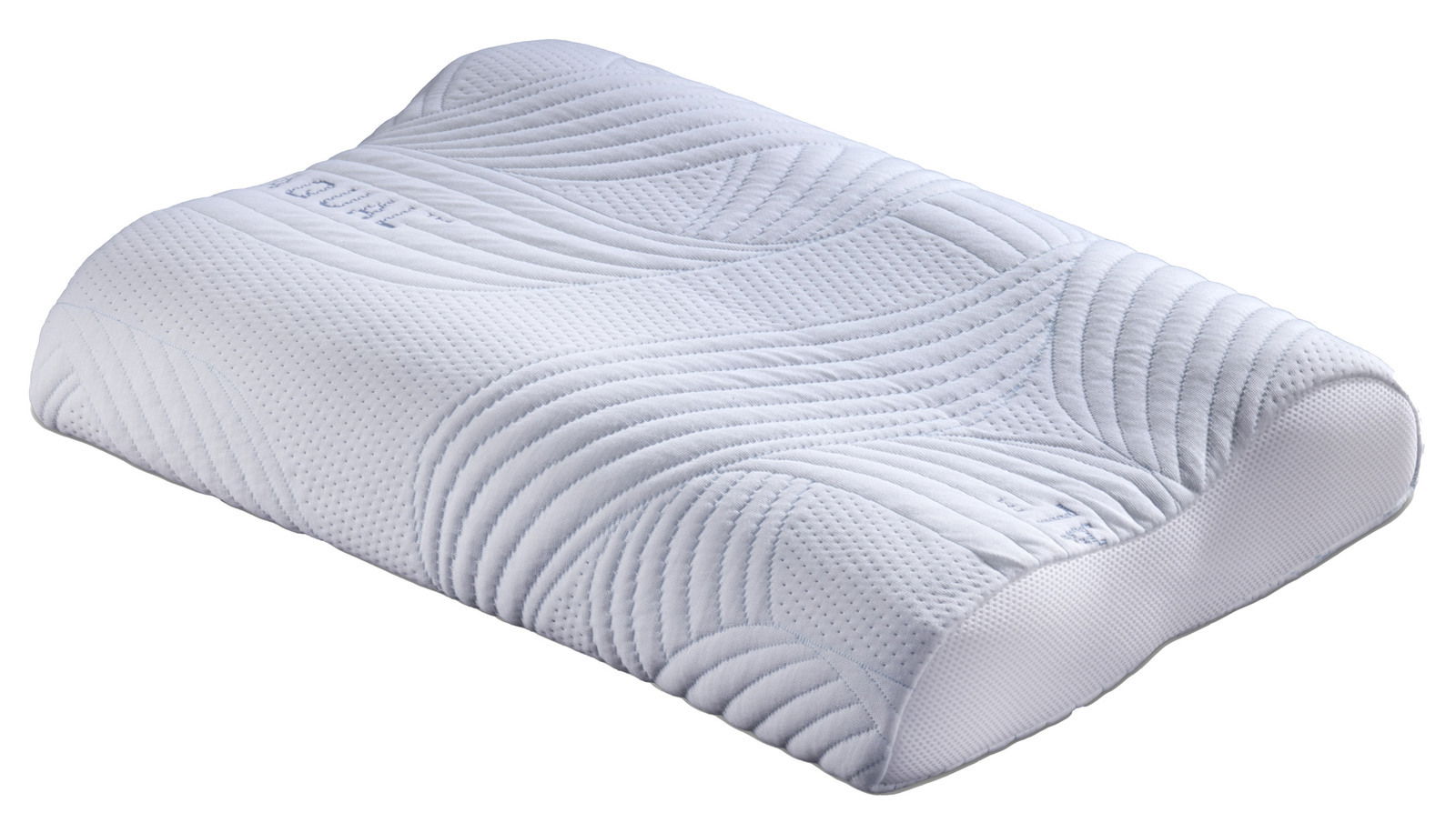 Max Berger Nackenstützkissen SEAQUAL LATEX Nackenstützkissen 60 x 40 cm in seitlicher Perspektive mit ergonomischem Design und strukturierter Oberfläche.