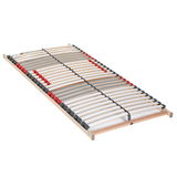 Lattenrost aus Holz mit verstellbaren Leisten, seitliche Perspektive
