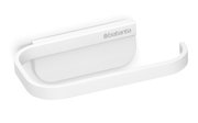 Weißer Toilettenpapierhalter von Brabantia, seitliche Perspektive