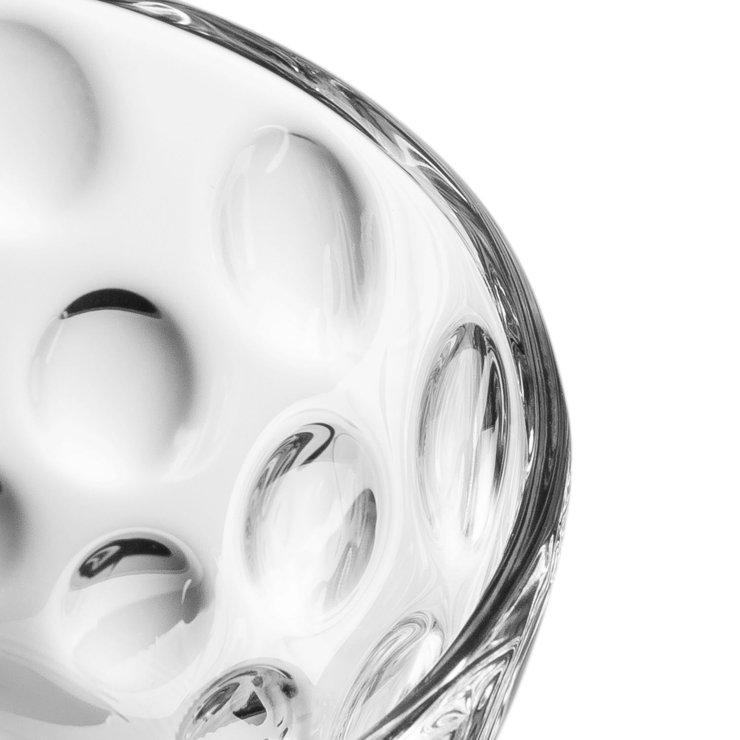 Nahaufnahme einer Schale Cucina Optic 14cm mit optischem Muster und runder Form, von oben betrachtet.