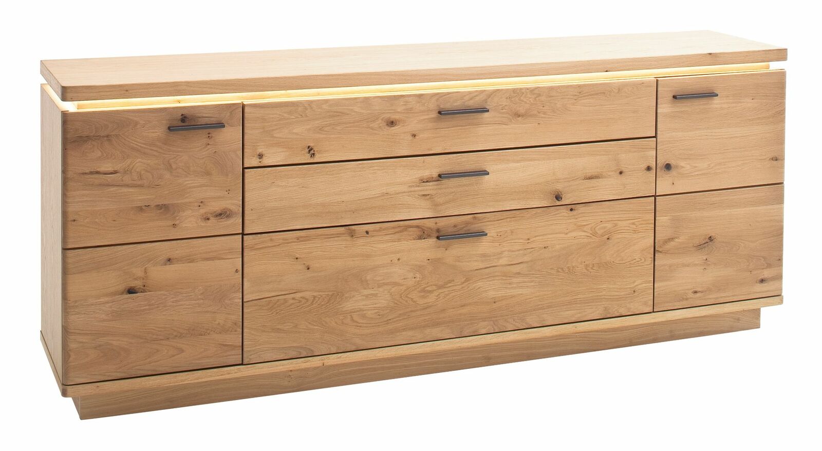 Holz-Sideboard mit drei Schubladen und zwei Türen, Frontansicht