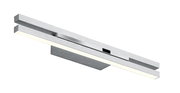 Moderne LED-Wandleuchte BEN in silberner Optik, seitliche Perspektive