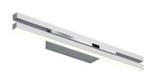 Moderne LED-Wandleuchte BEN in silberner Optik, seitliche Perspektive