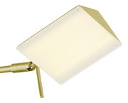 LED-Tischleuchte JOHANNHell in goldener Farbe, seitliche Perspektive