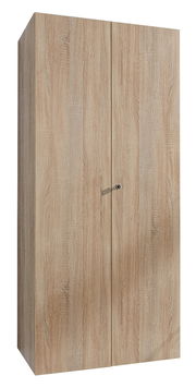 Mehrzweckschrank mit Schloss in Holzoptik, Frontalansicht