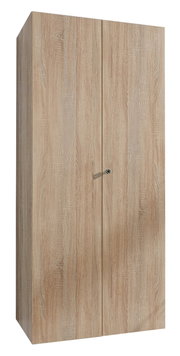 Mehrzweckschrank mit Schloss in Holzoptik, Frontalansicht