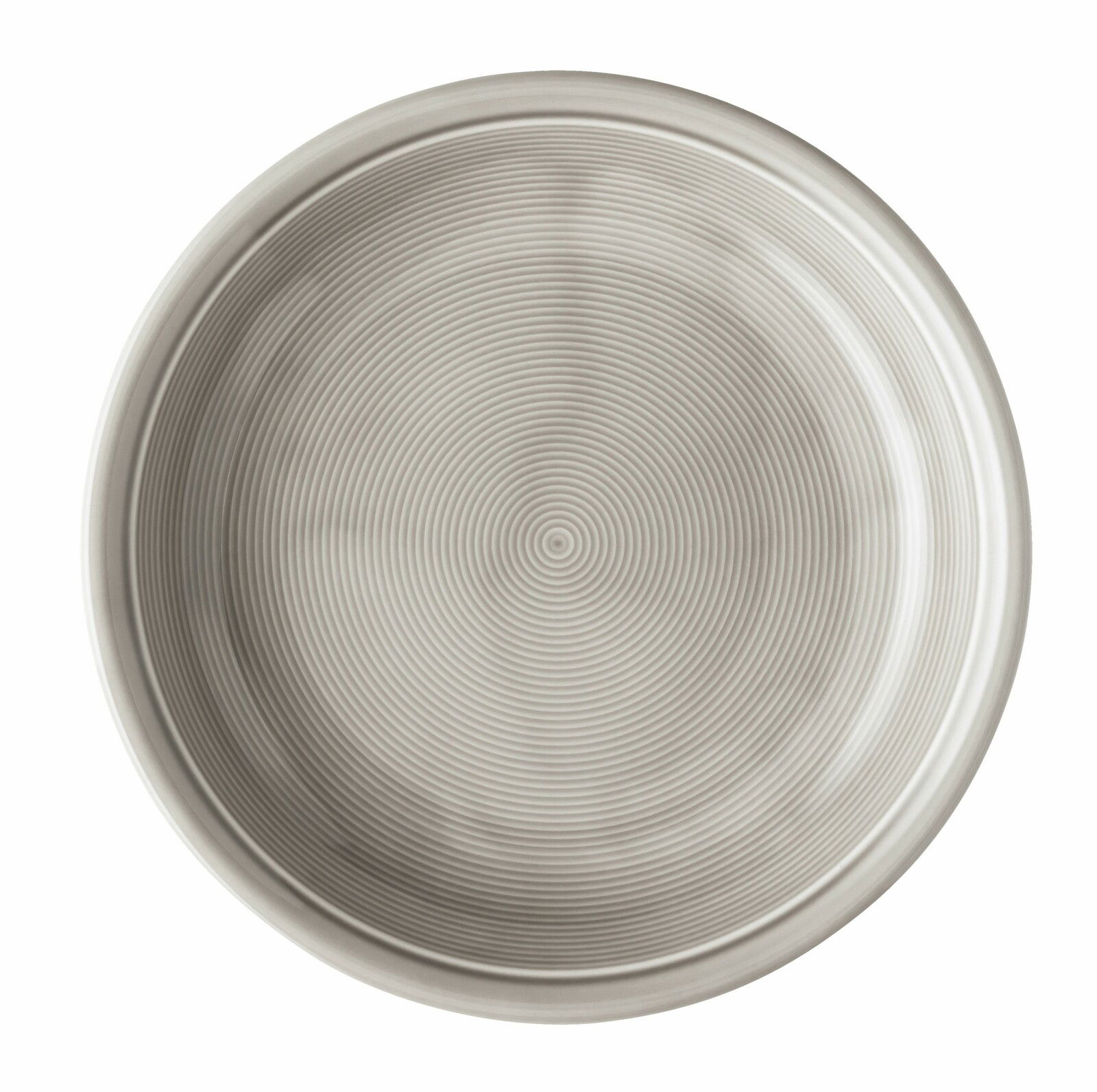 Thomas Suppenteller Trend Colour Suppenteller 22 cm Moon Grey, Draufsicht, mit feinen konzentrischen Kreisen im Design