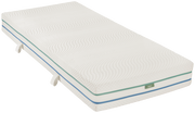 Matratze 100x200 cm, fest, mit strukturiertem Bezug und seitlichen Griffen, seitliche Perspektive