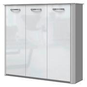 Moderner Schuhschrank mit drei Türen, Frontansicht