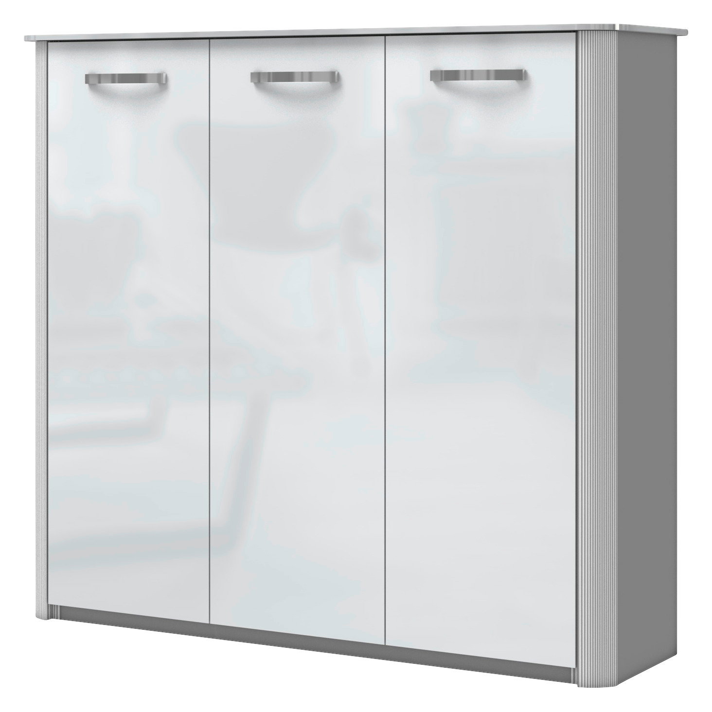 Moderano Schuhschrank MILANO Moderner Schuhschrank mit drei Türen, Frontansicht