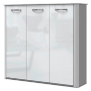 Moderner Schuhschrank mit drei Türen, Frontansicht