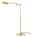 Goldene LED-Tischleuchte mit verstellbarem Arm, seitliche Perspektive