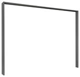 Schwarzer Passepartoutrahmen aus seitlicher Perspektive