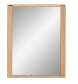Rechteckiger Wandspiegel mit Holzrahmen, Frontalansicht