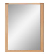 Rechteckiger Wandspiegel mit Holzrahmen, Frontalansicht