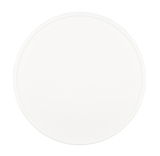 Runde, minimalistische Deckenleuchte in Weiß, Ansicht von unten