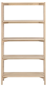 Holzregal mit vier Ebenen, frontale Ansicht