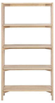 Holzregal mit vier Ebenen, frontale Ansicht