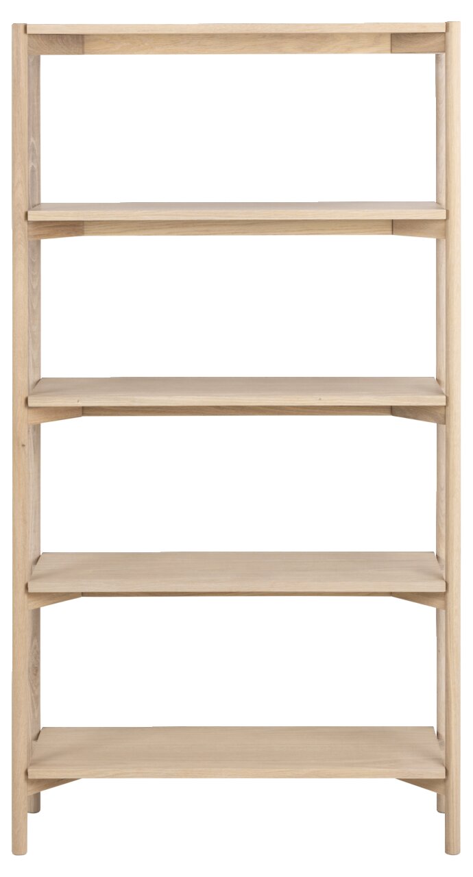 Holzregal mit vier Ebenen, frontale Ansicht
