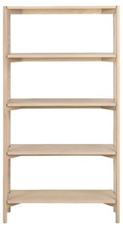 Holzregal mit vier Ebenen, frontale Ansicht