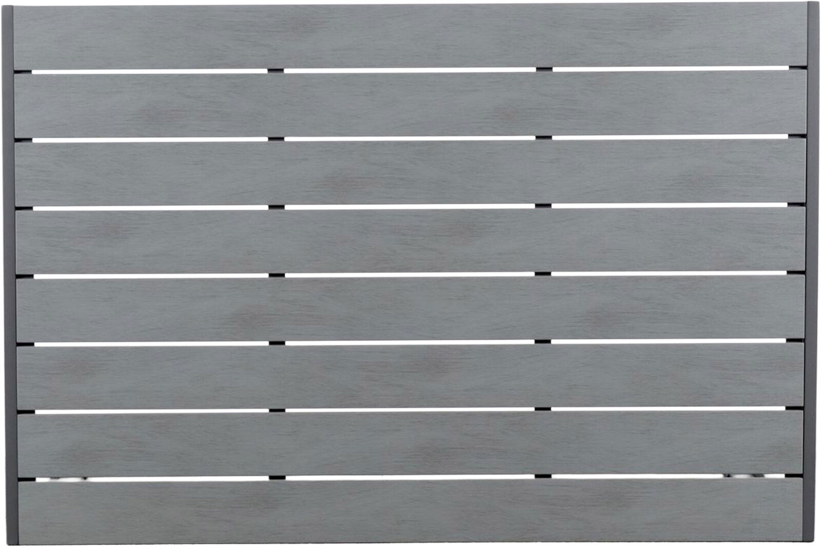 Gartentischplatte aus Holzlatten in grauer Farbe, Draufsicht